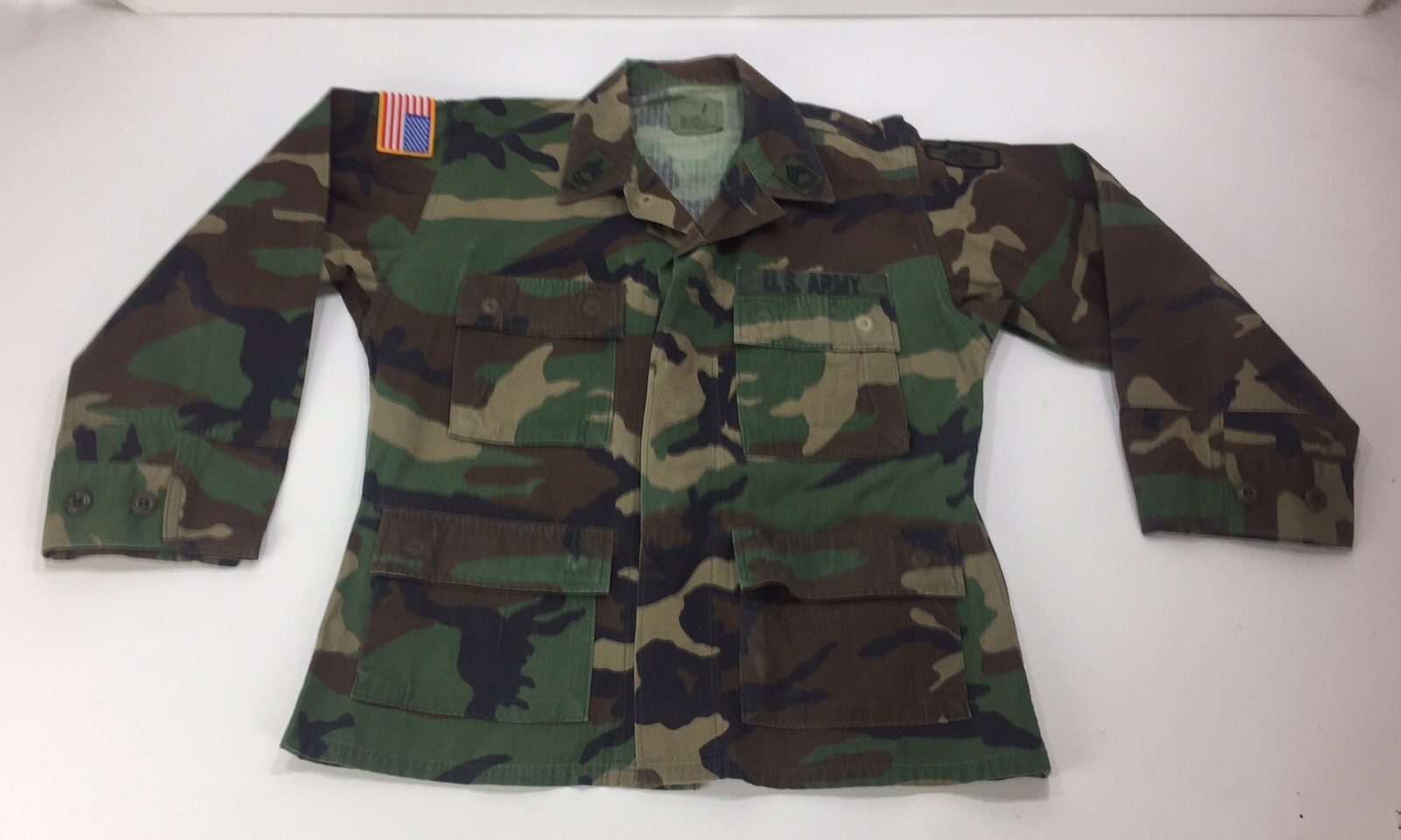 U.S. Army Sergant First Class Camo Jacket Size Men’s X Short Preowned GUC