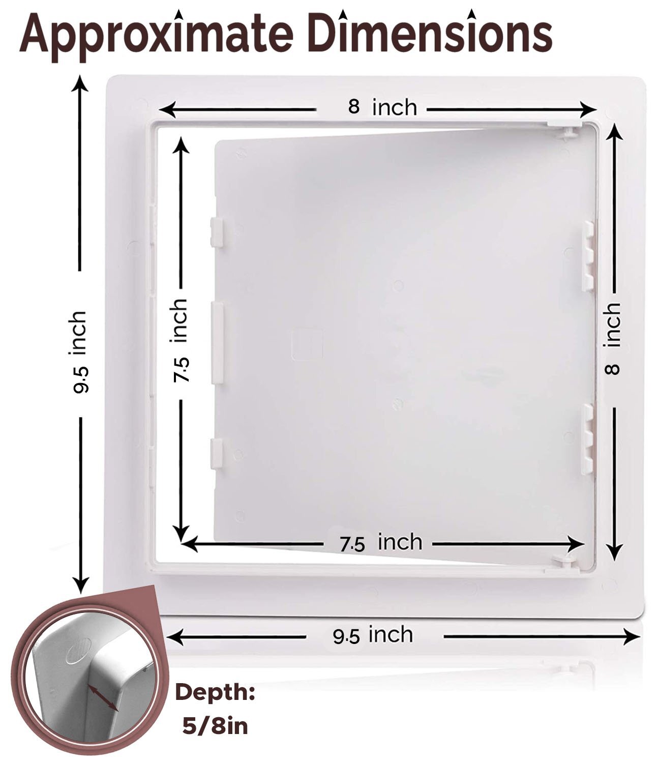Morvat 8x8 Access Panel with Hinged Door for Drywall & Ceiling