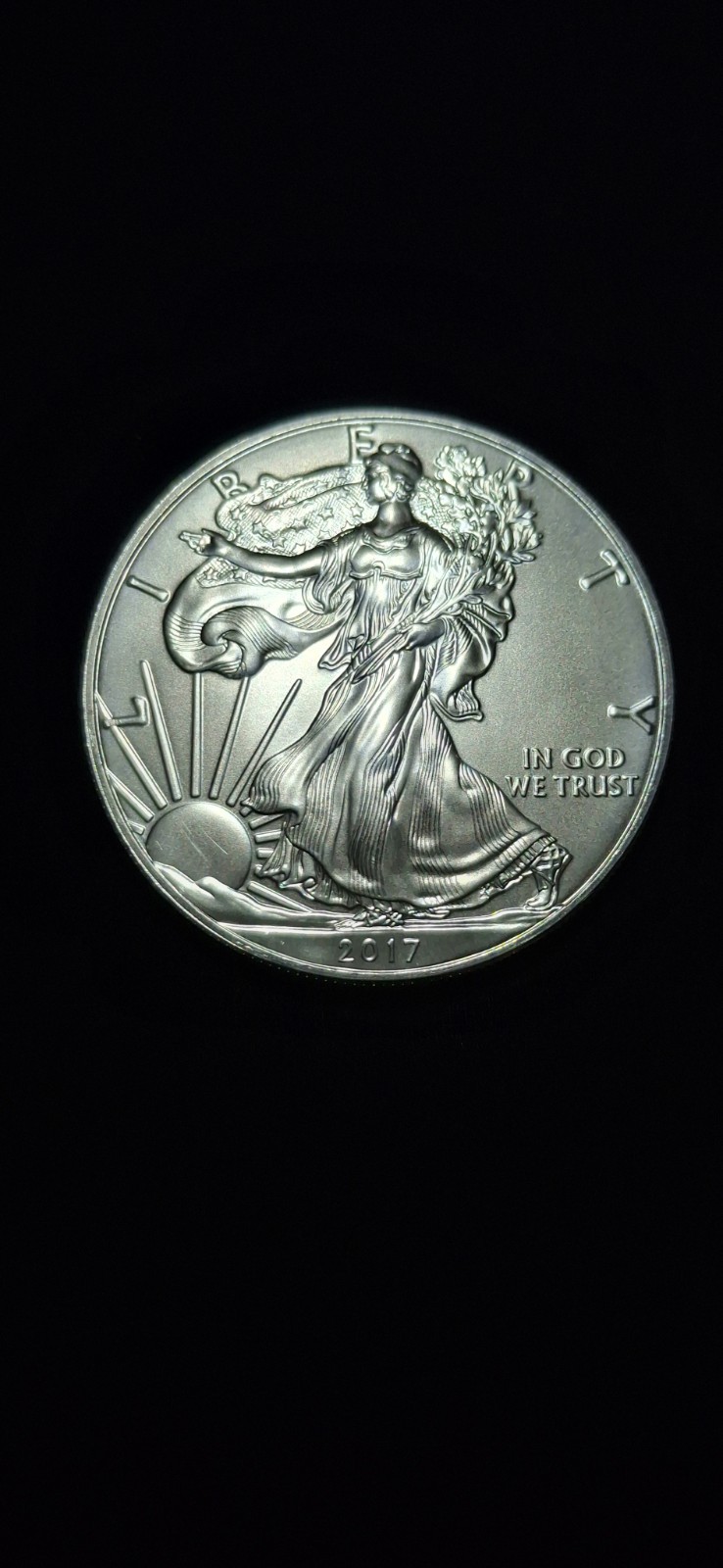(1) 2017 W BU American silver eagle coin 1oz .999 Fine