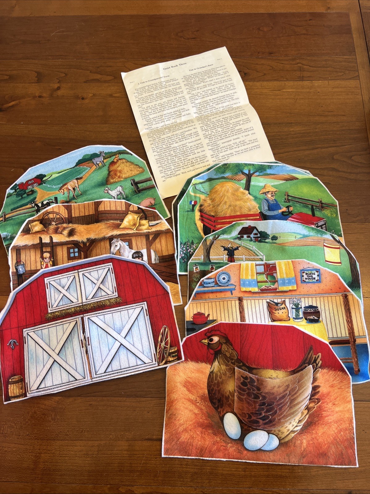VTG 1986 Betty Lukens Quiet Book #3 Grandma & Grandpa's Farm Felt Kit
