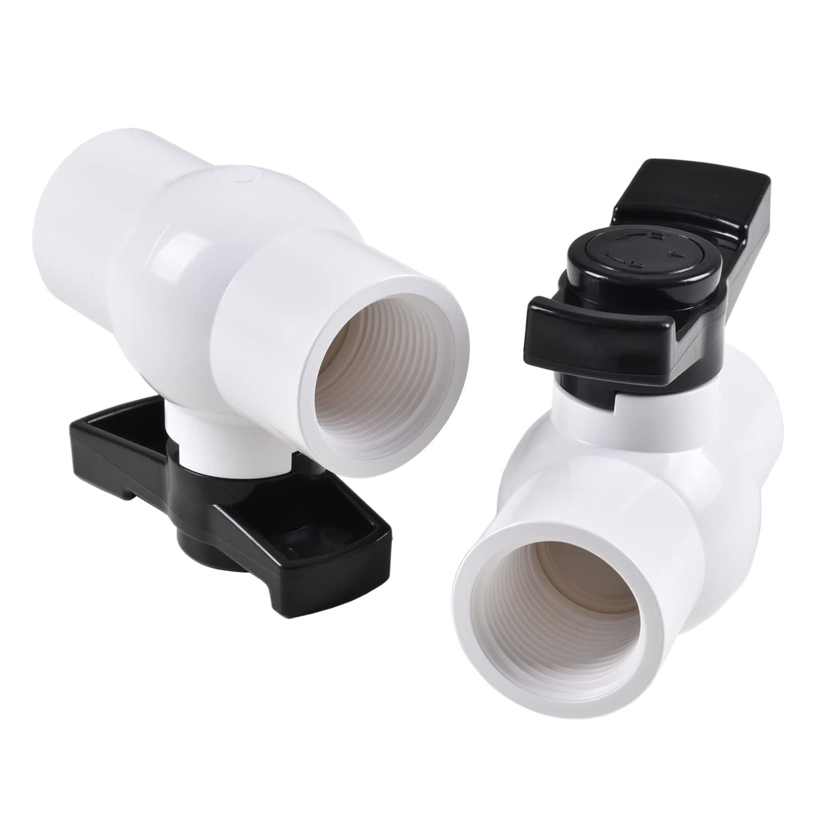 AIPOR 1/2" PVC Ball Valve (2-Pack), Shut-Off Threaded 1/2 Inch