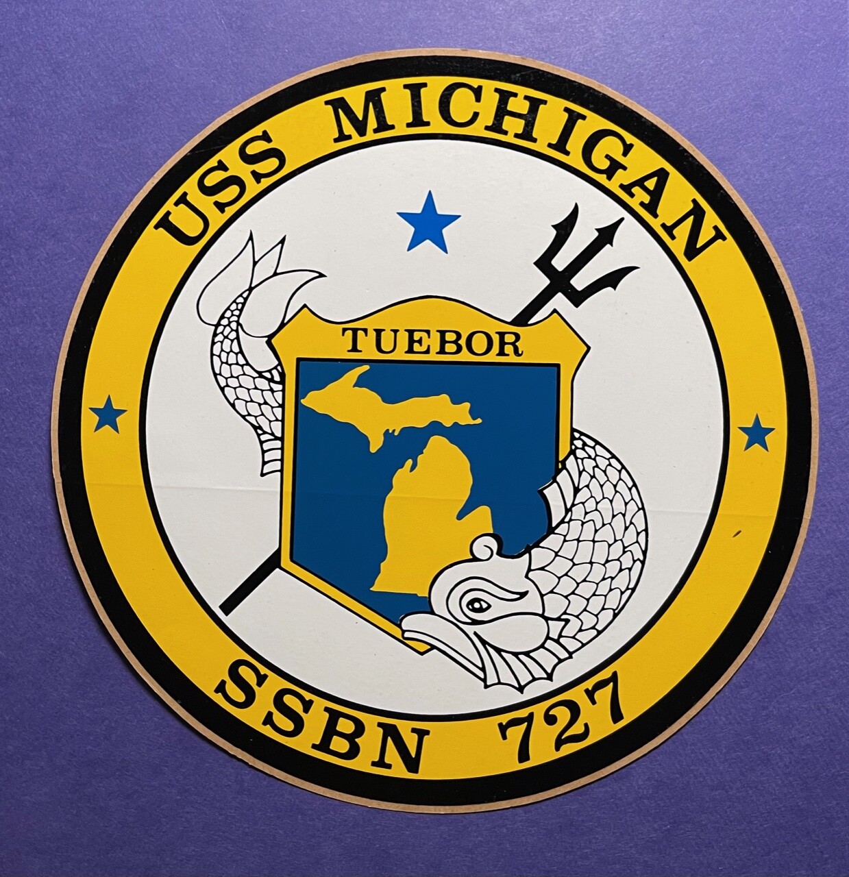 USS MICHIGAN SSBN 727 TUEBOR LARGE 6 INCH DECAL STICKER