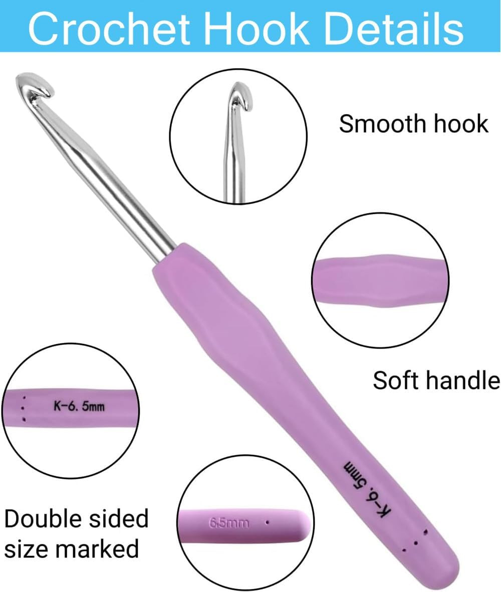 Crochet Hook Set,14 Sizes Crochet Hooks for Arthritic Hands,Crochet Hooks Ergono