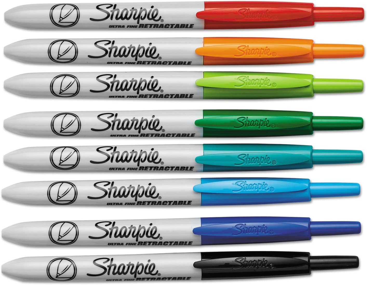 Sharpie Retractable Permanent Marker Ultra Fine Tip Assorted Colors 8/Set