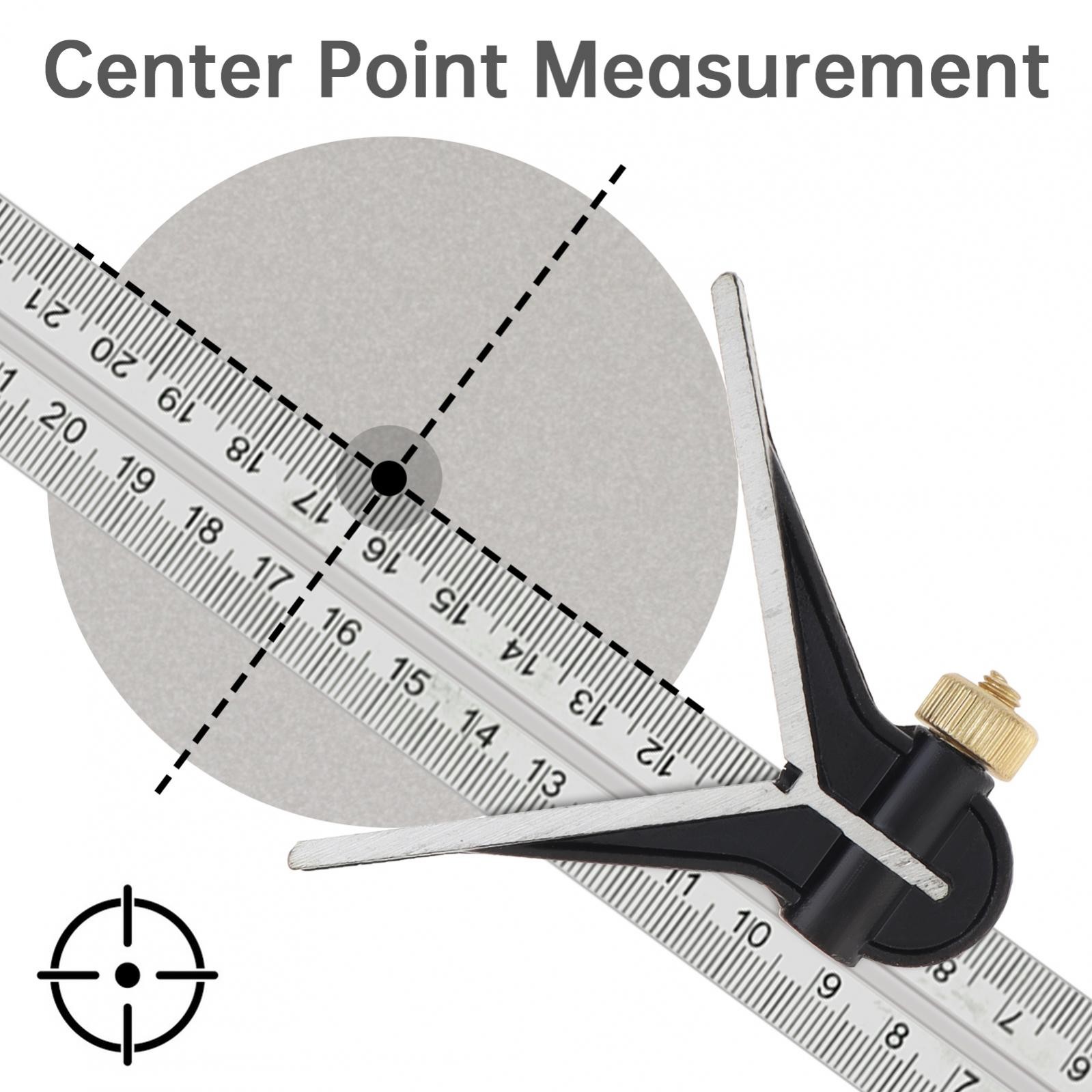 NEW 12" SS COMBINATION PROTRACTOR TRI-SQUARE RULER LEVEL MULTI-PURPOSE US