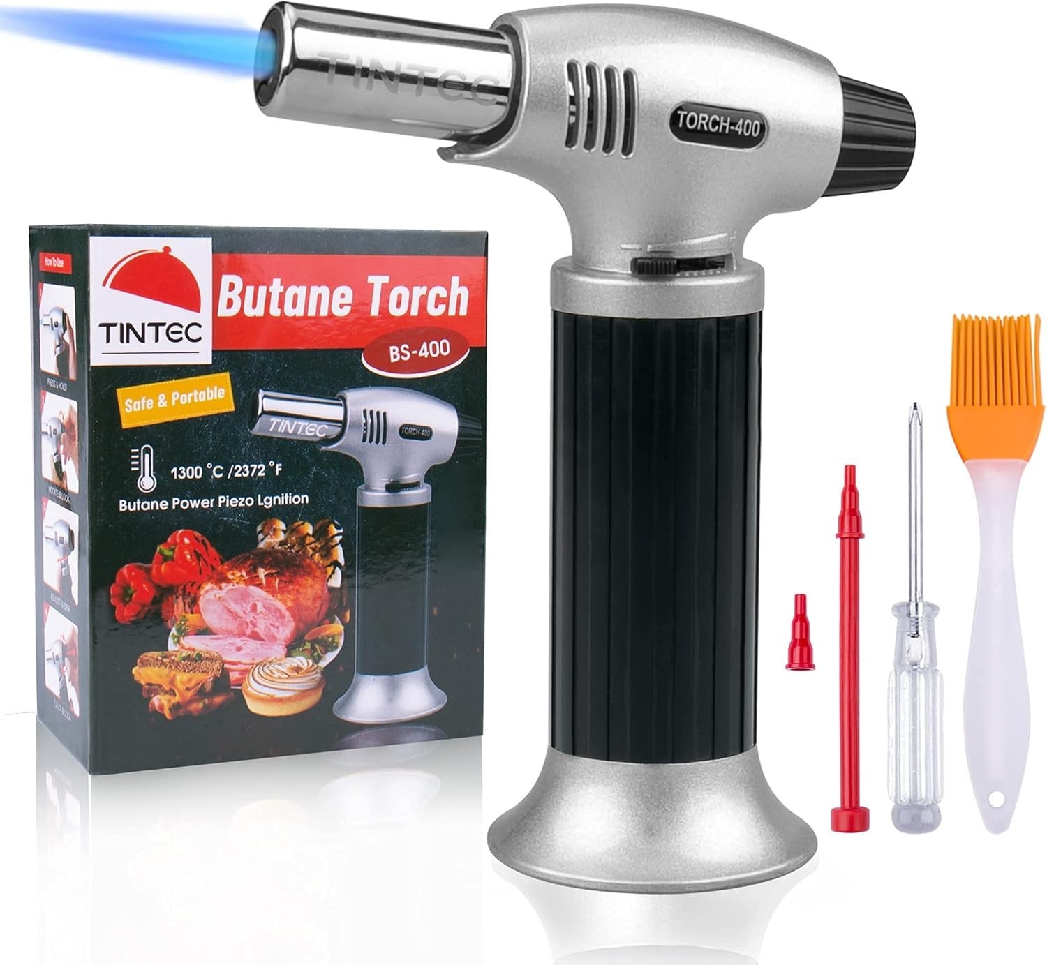 Professional Chef Cooking Torch - Adjustable Flame, Compact & Portable Design