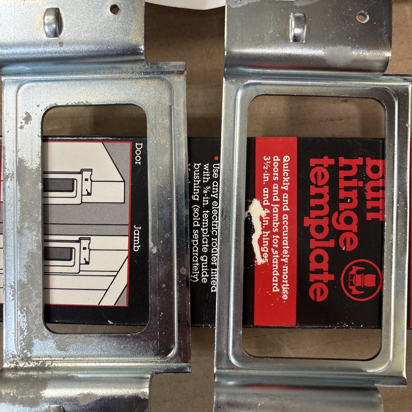 2 Pc. PORTER-CABLE 59370 Door Hinge Template & Craftsman Butt Template Set