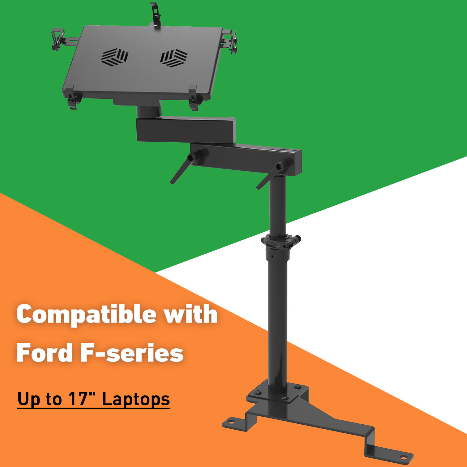 Vehicle Laptop (Up to 17") Mount for Ford F150 250 350 Truck Laptop Stand Holder