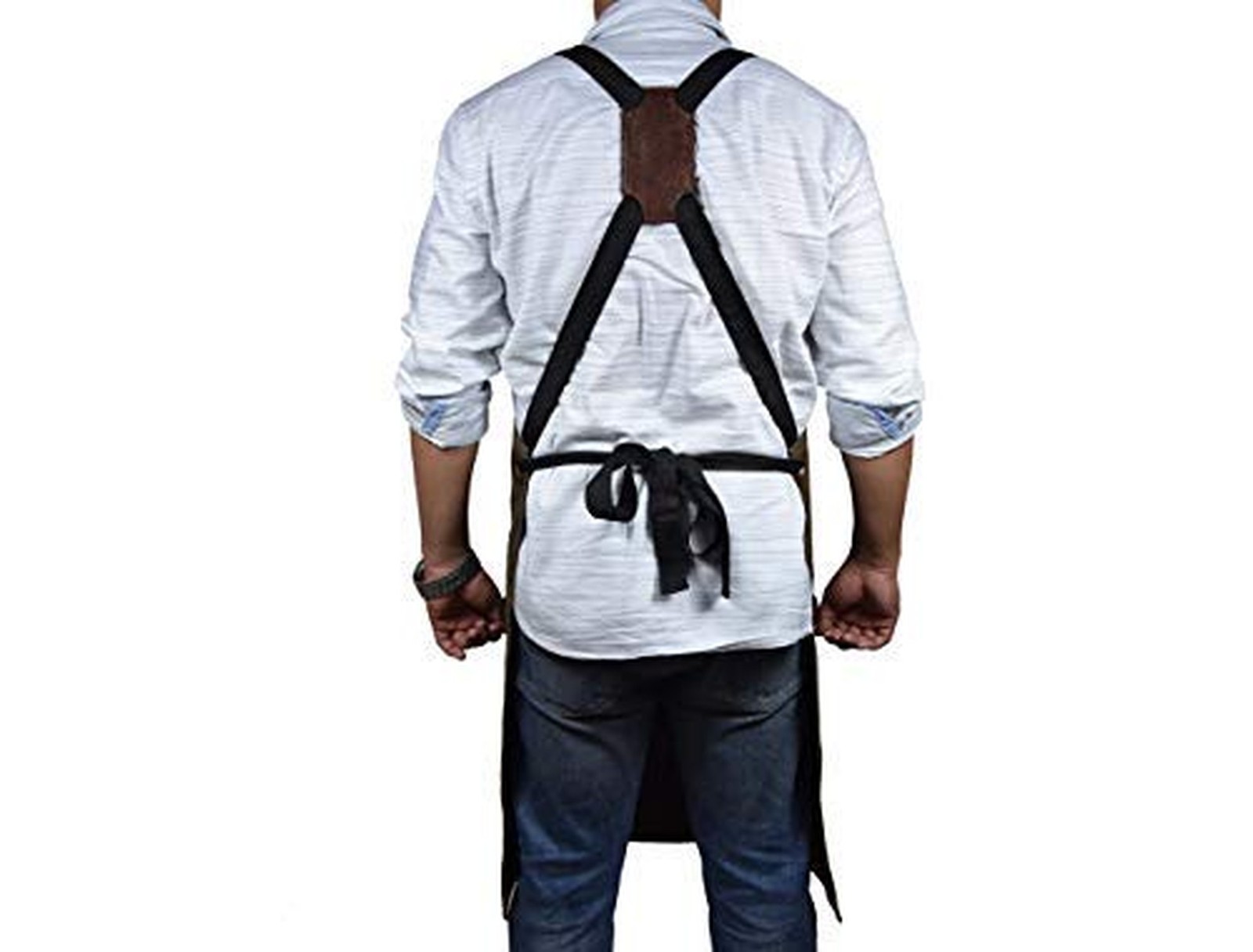 One Size Fits Utility Apron | Adjustable Cross-Back Straps | Multi-Use Shop A...
