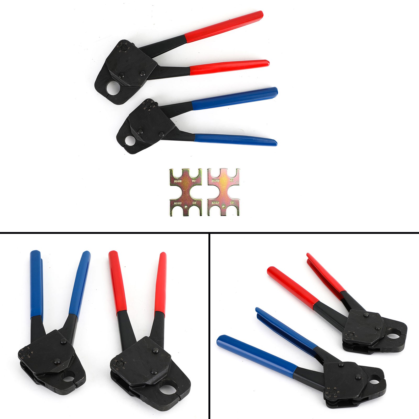 Pex Plumbing Crimper 1/2" 3/4" with Gonogo Gauge Crimp Tool Set
