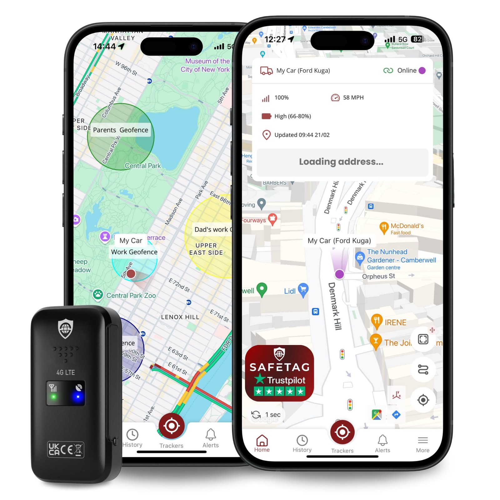 SafeTag Mini 4G - LTE Rechargeable GPS Tracker, Car, Van, Motorbike...