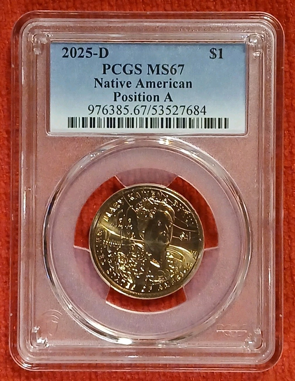 ☆2025 D $1 Native American Dollar Position A *PCGS MS67* POP 42 (Only 2 @ MS68)