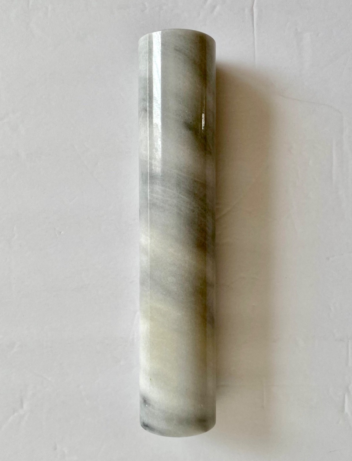 Vintage Onyx Marble Column Spacer Break Table Floor Lamp Natural White Gray A