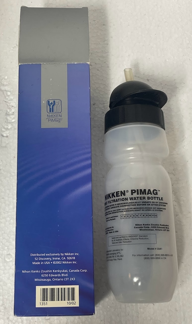 Nikken PiMag Ionic Filtration Water Bottle Flip Top Model 22A1 Style #1351