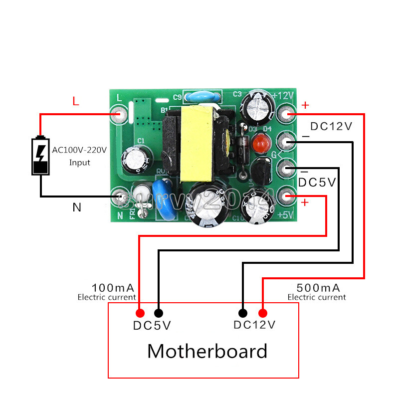 AC-DC 110-220V Switching power supply module AC-DC isolation input output 5V 12V