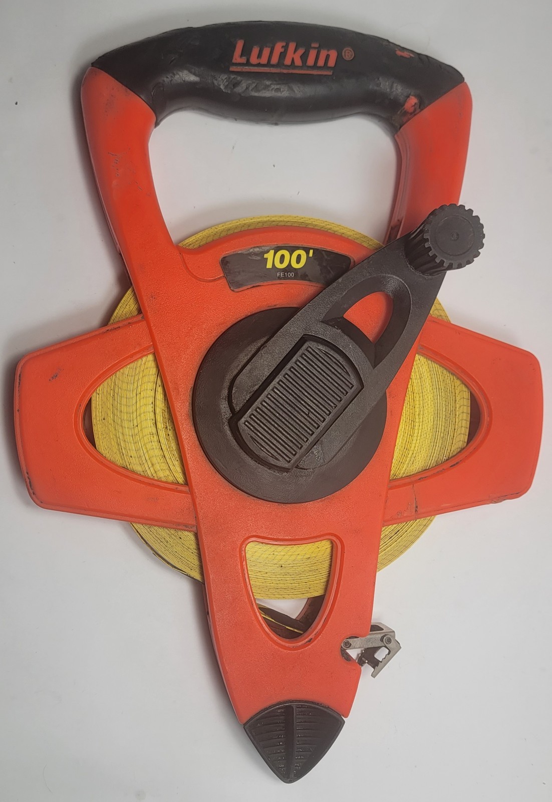 Lufkin 100 ft. Tape Measure FE100 Orange Hi-Vis SAE Fiberglass with 1/8 in...