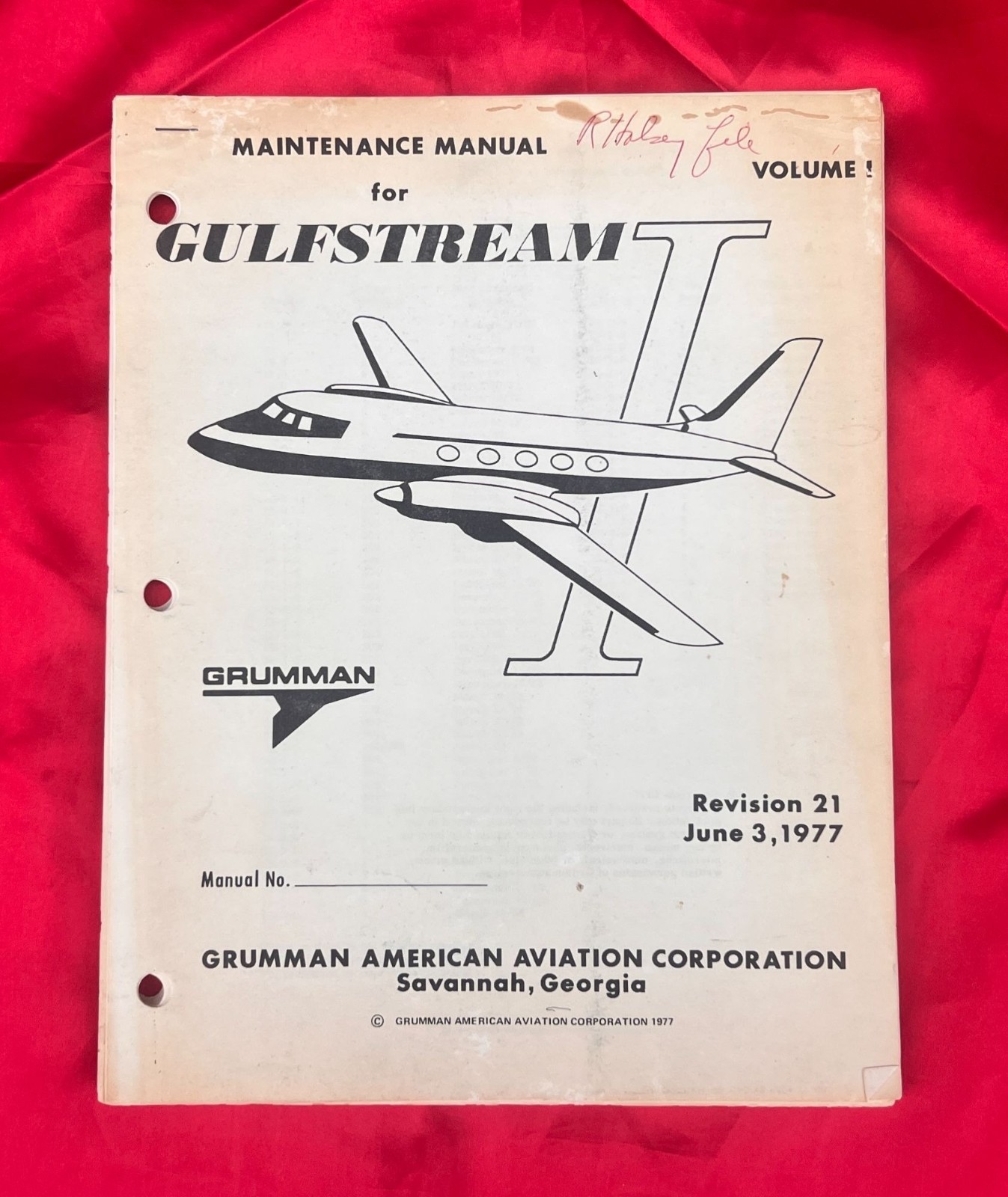 Gulfstream V Maintenance Manual 1977 Vol 1 & 2 Grumman Aircraft Tech Set