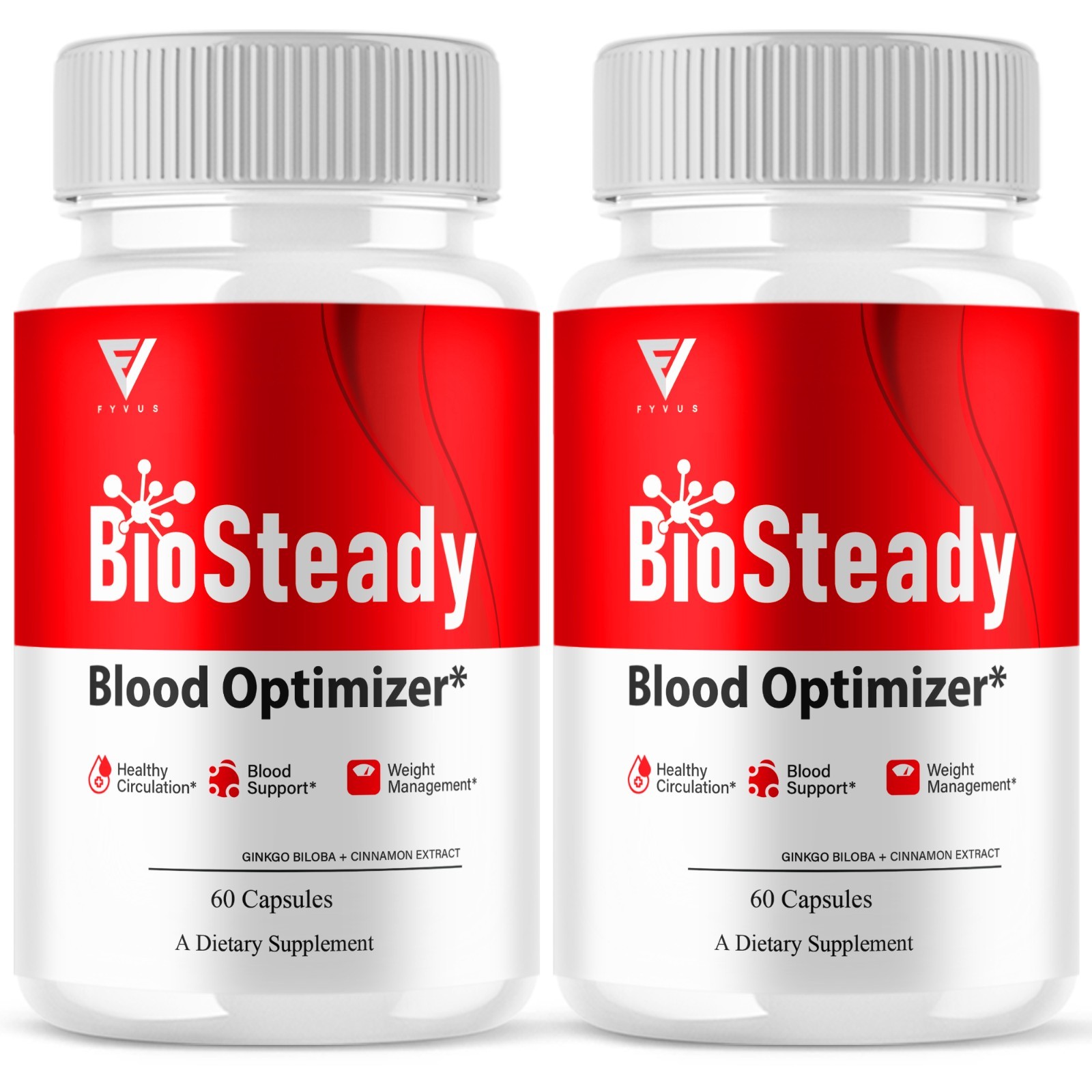(2 Pack) BioSteady Blood Optimizer, Bio Steady Advanced Formula (120 Capsules)