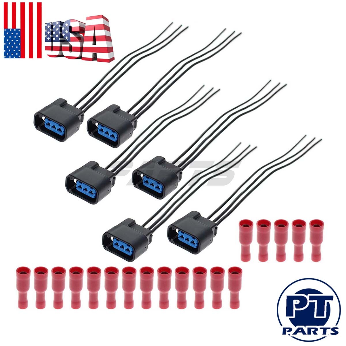 6pcs Ignition Coil Pack Connector Plug For Honda Accord Odyssey Pilot Ridgeline