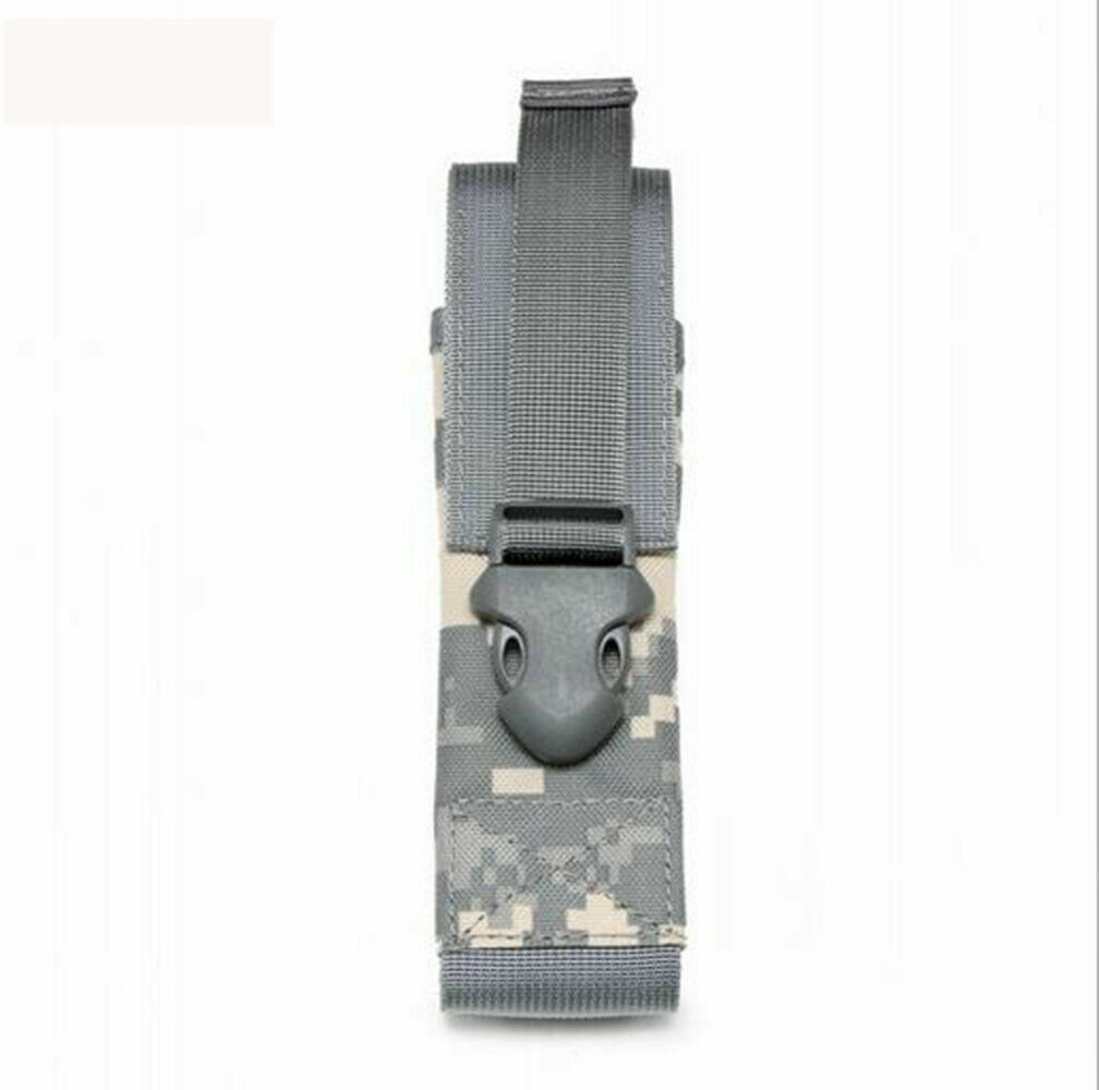 Tactical Molle Flashlight Torch Pouch Holder Waist Pack Knife Holster Belt Bag