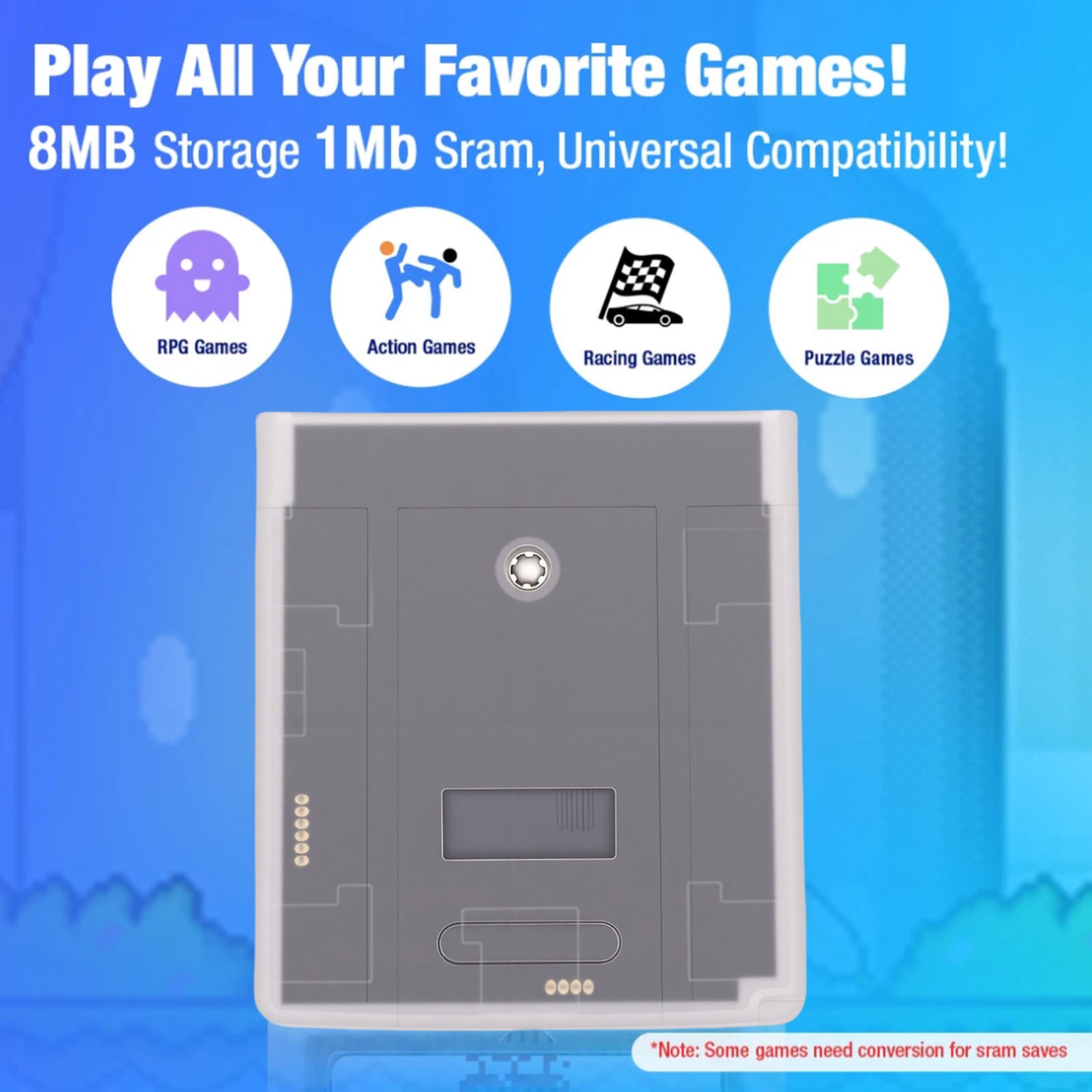 8MB Storage Game Cartridge With RTC Function For GBC Console Trending