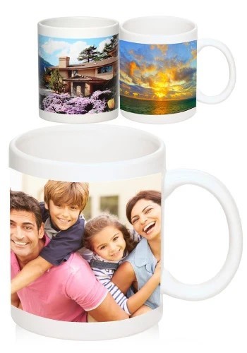 White Ceramic Mugs 12 oz Sublimation Blanks (2 Pack)