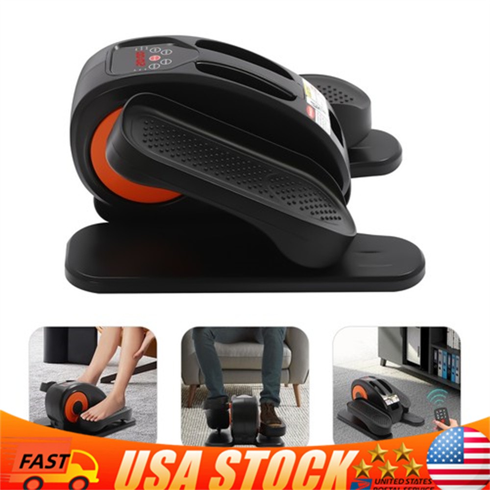 Under Desk Elliptical Machine Home Electric Seated Leg Pedal Exerciser w/ Remote