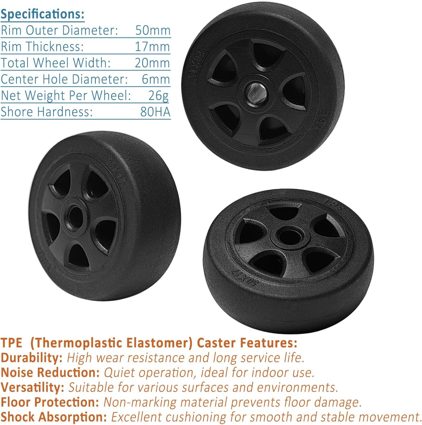 Luggage Wheels Replacement Kit for Spinner Suitcase Caster Trolley Carry on Roll