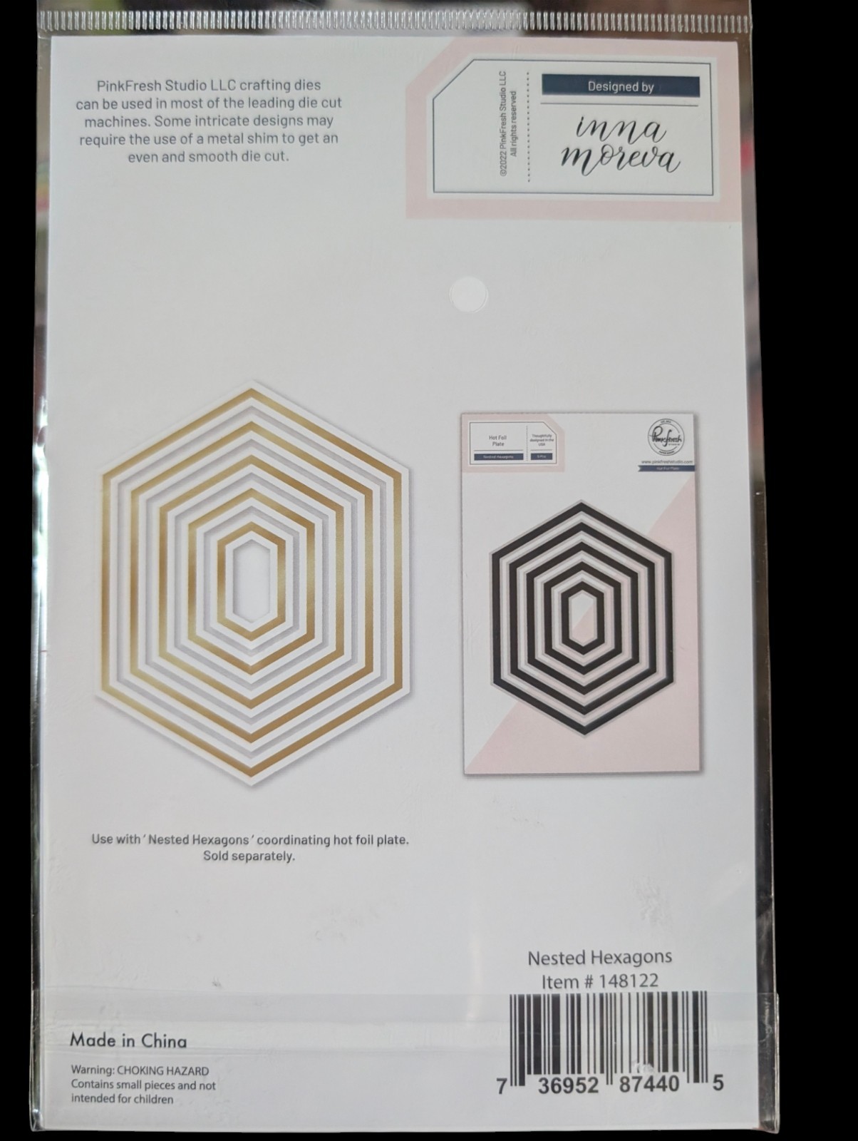 Pinkfresh Studio NESTED HEXAGONS Cutting Dies NEW!