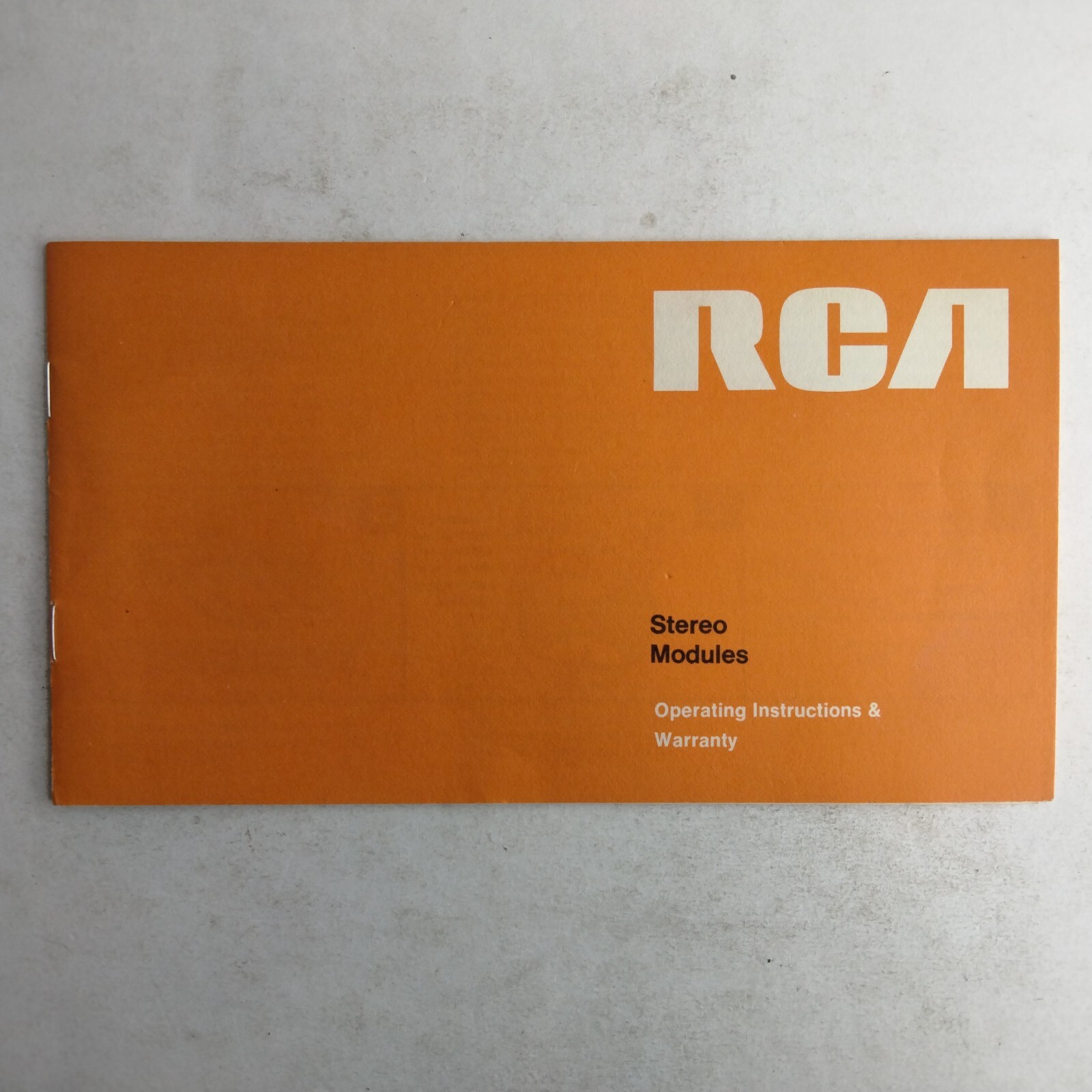 RCA Stereo Modules Operating Instructions And Warranty Vintage