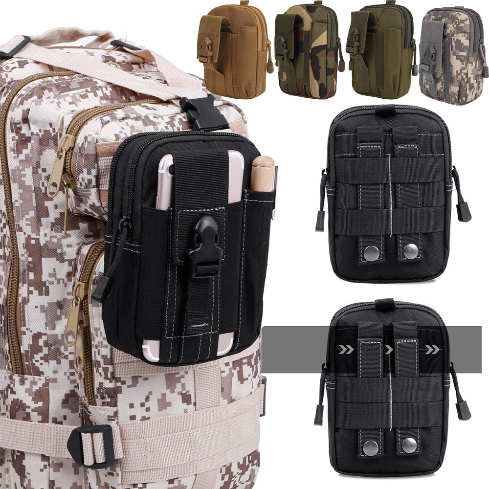 Tactical Molle Pouch Bag Waist Pack for Camping Hiking Cell Phone Holster Holder