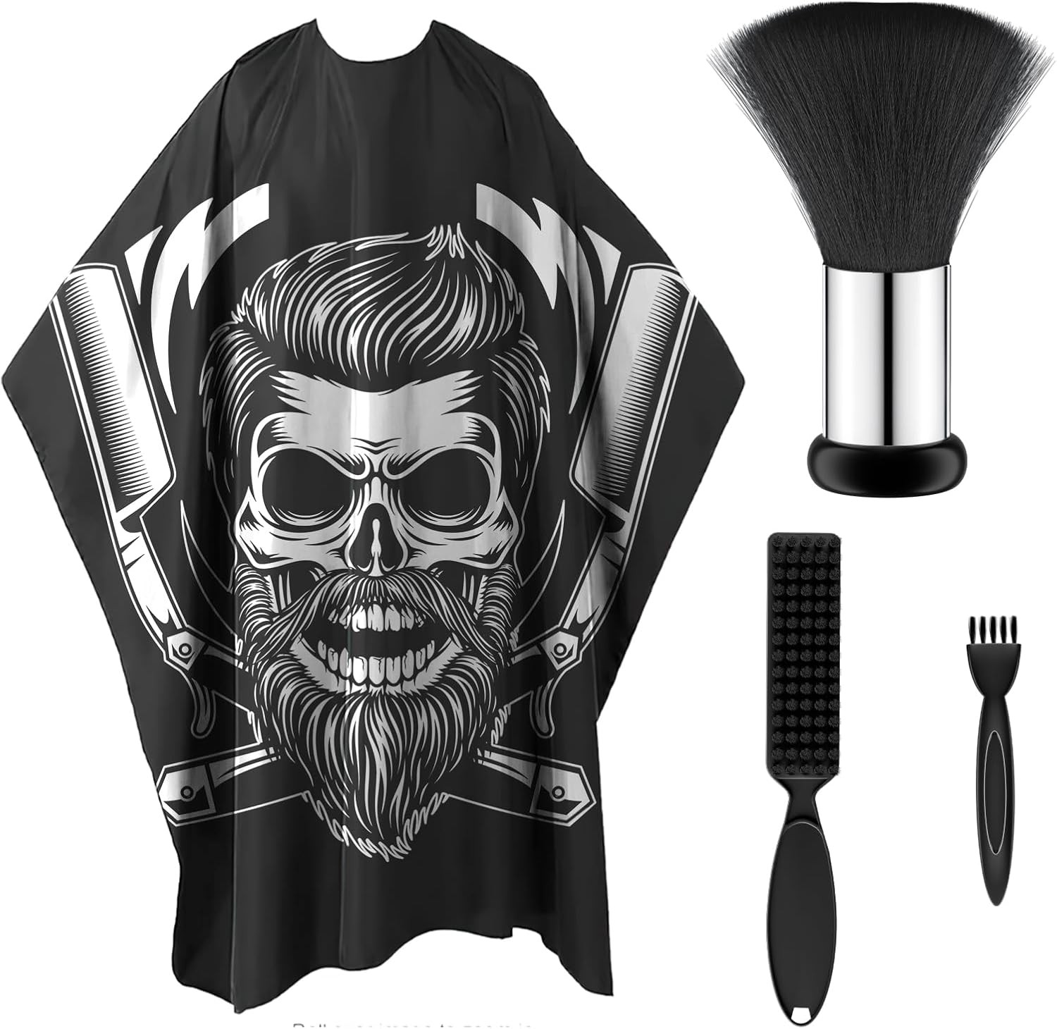 Professional Hair Cutting Salon Barber Cape with Neck Duster Brush, Hair Clipper