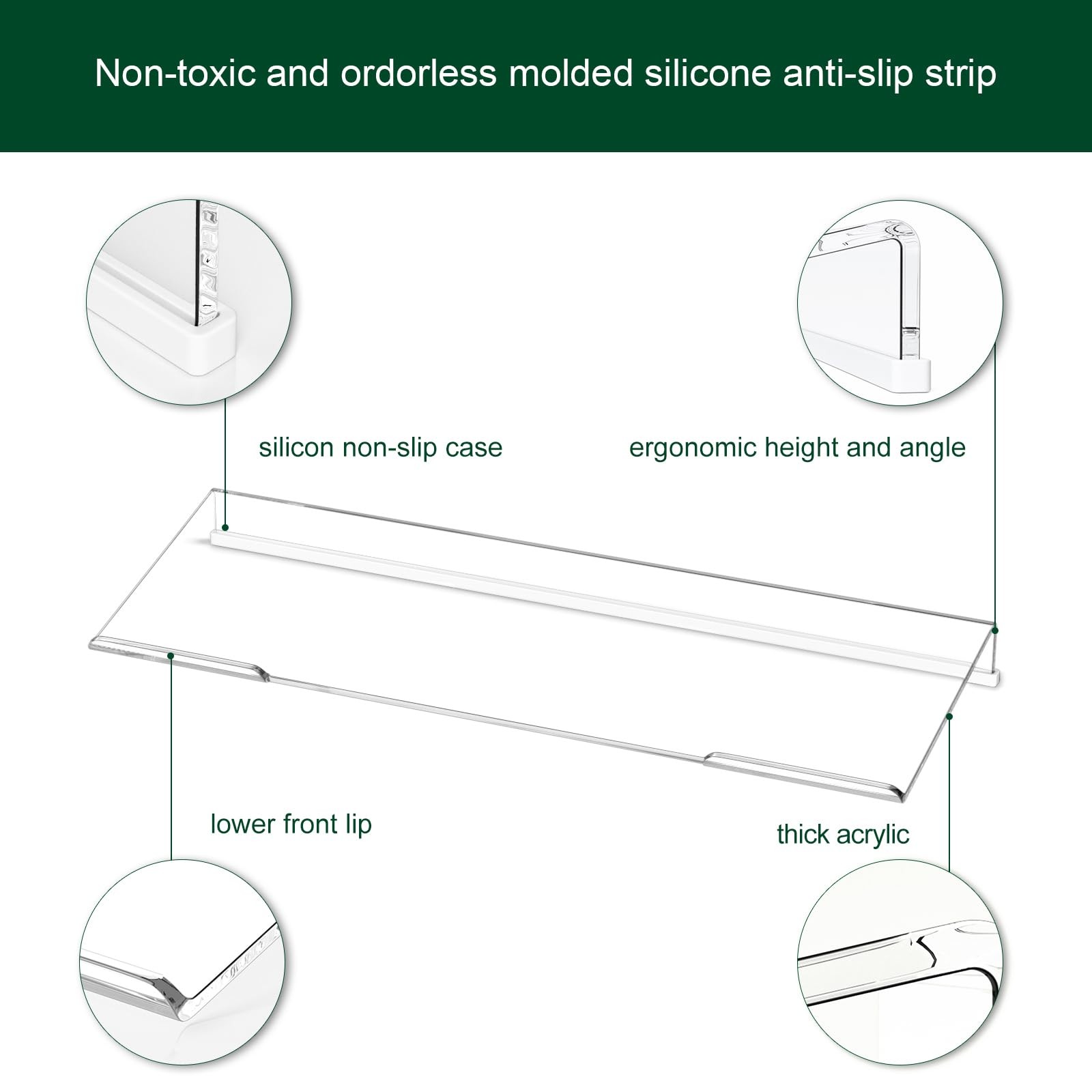 BOSSCASA Computer Keyboard Stand Holder - Ergonomic Acrylic Keyboard Stand for D