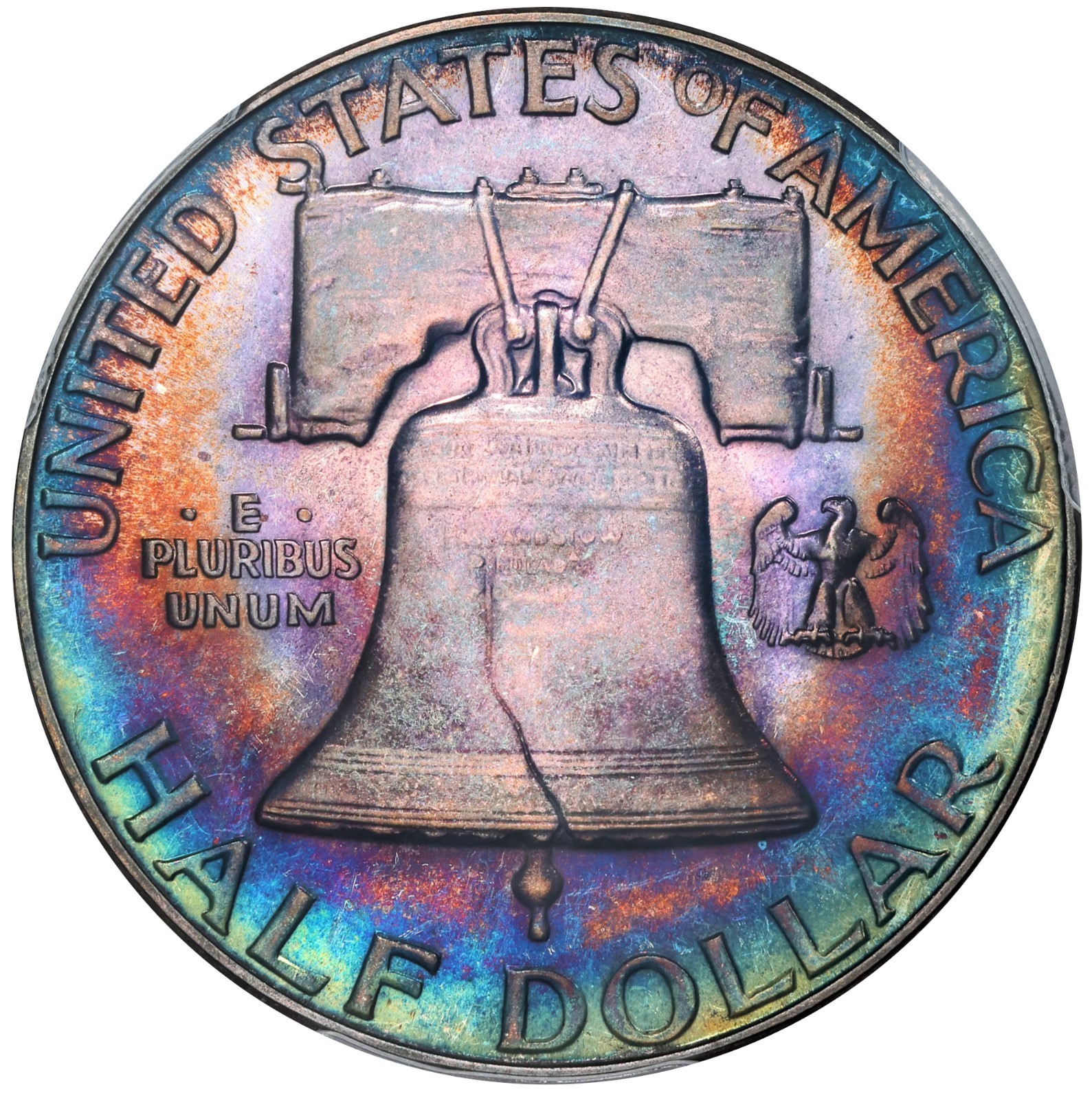 1954 Toned Franklin Half Dollar Proof PCGS PR 64 PF 64 See Video Toning Coin 50C