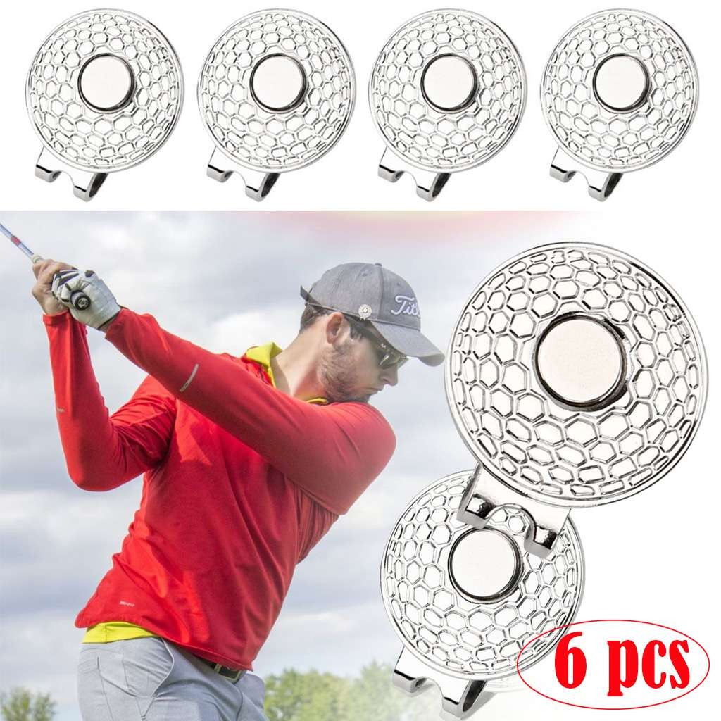 6 Pack Golf Magnetic Hat Clip Ball Marker Hat Clip For Ball Marker Golf Gifts