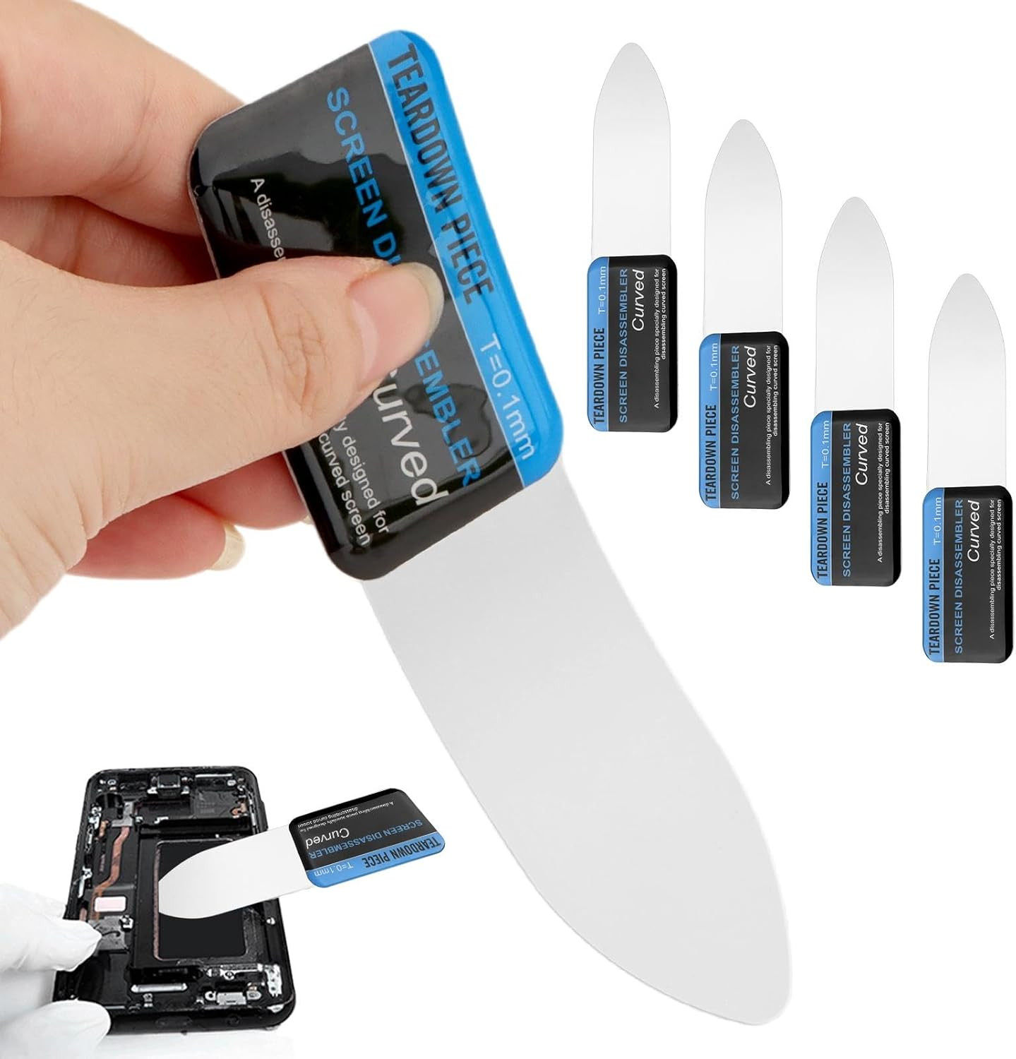 5Pcs Separate Screen Disassembler Pry Tool, Ultra-Thin 0,1Mm Professional Stainl