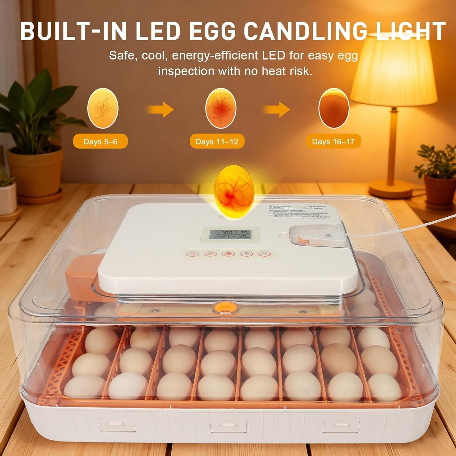 Gen IV 56 Egg Fully Automatic Incubator with Smart Temp & Humidity Control