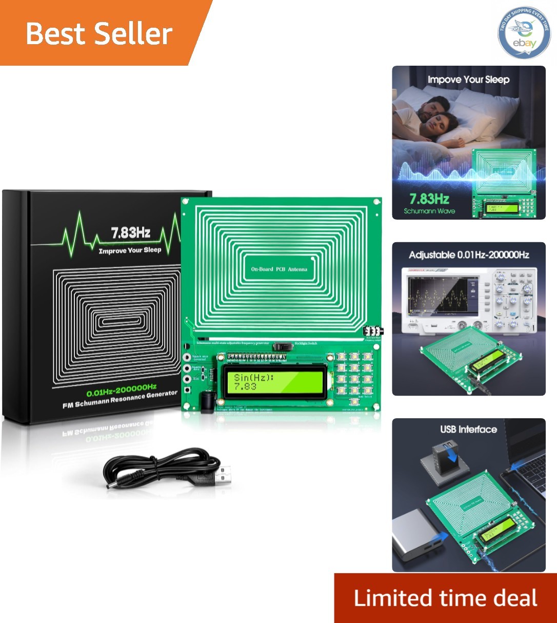7.83Hz Healing Frequency Generator - Touch Control for Meditation & Relaxation