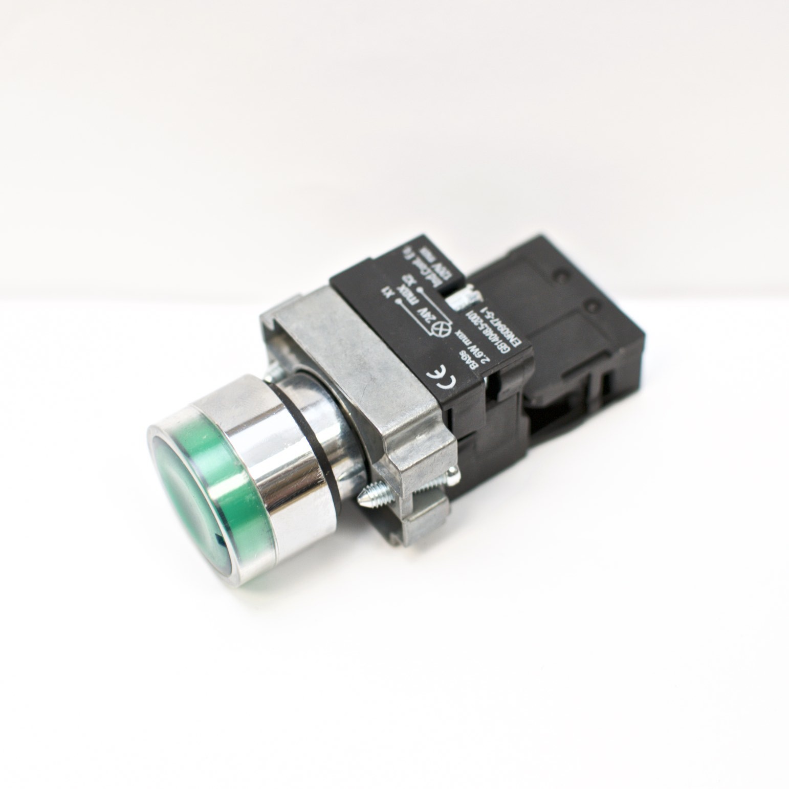 KEYON KB2-BW3361 24V, 1a Green Illuminated Push button Switch 22mm