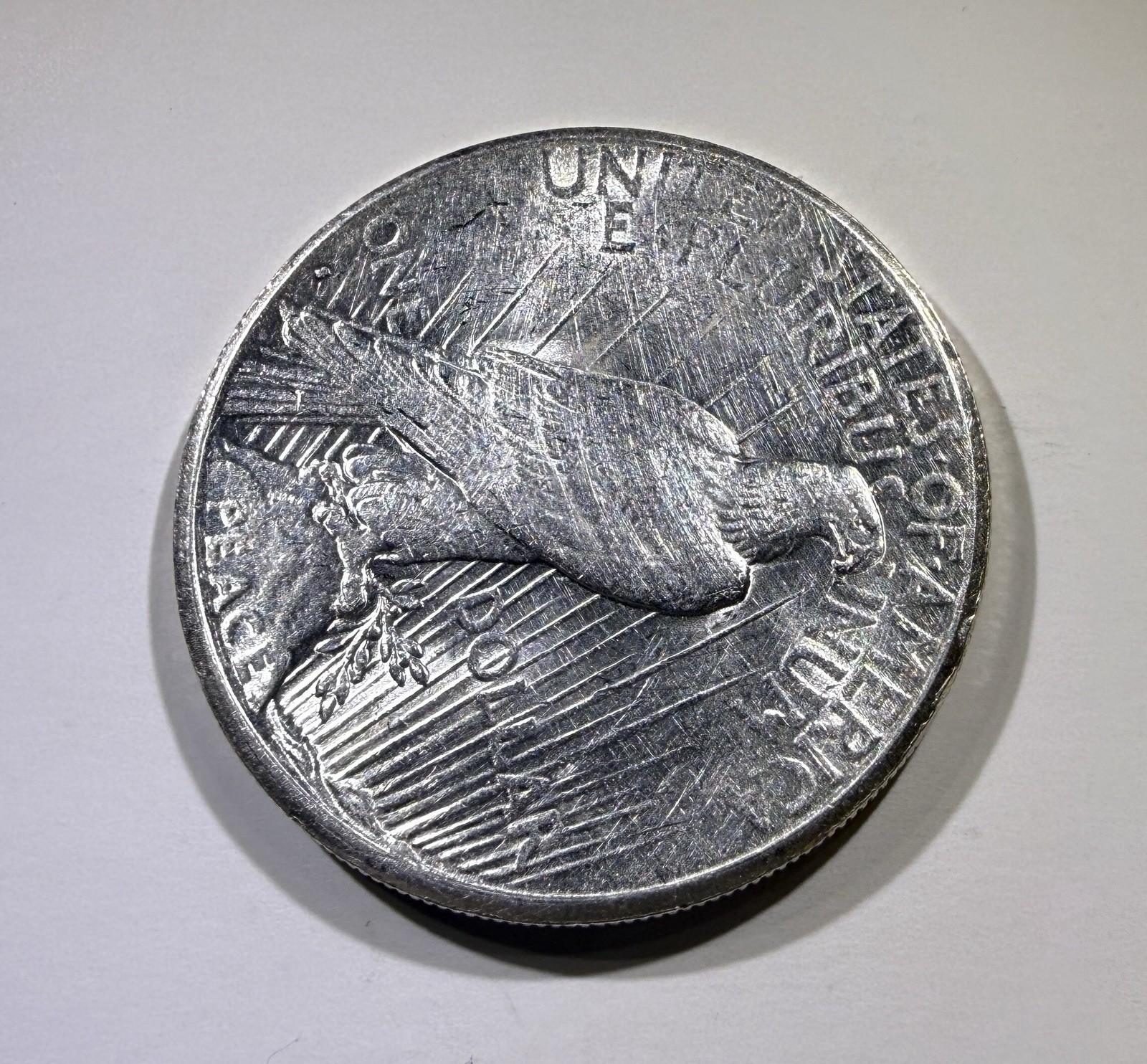 Nice Luster 1924 S PEACE DOLLAR UNC MS DETAILS (cleaned) NICE STRIKE