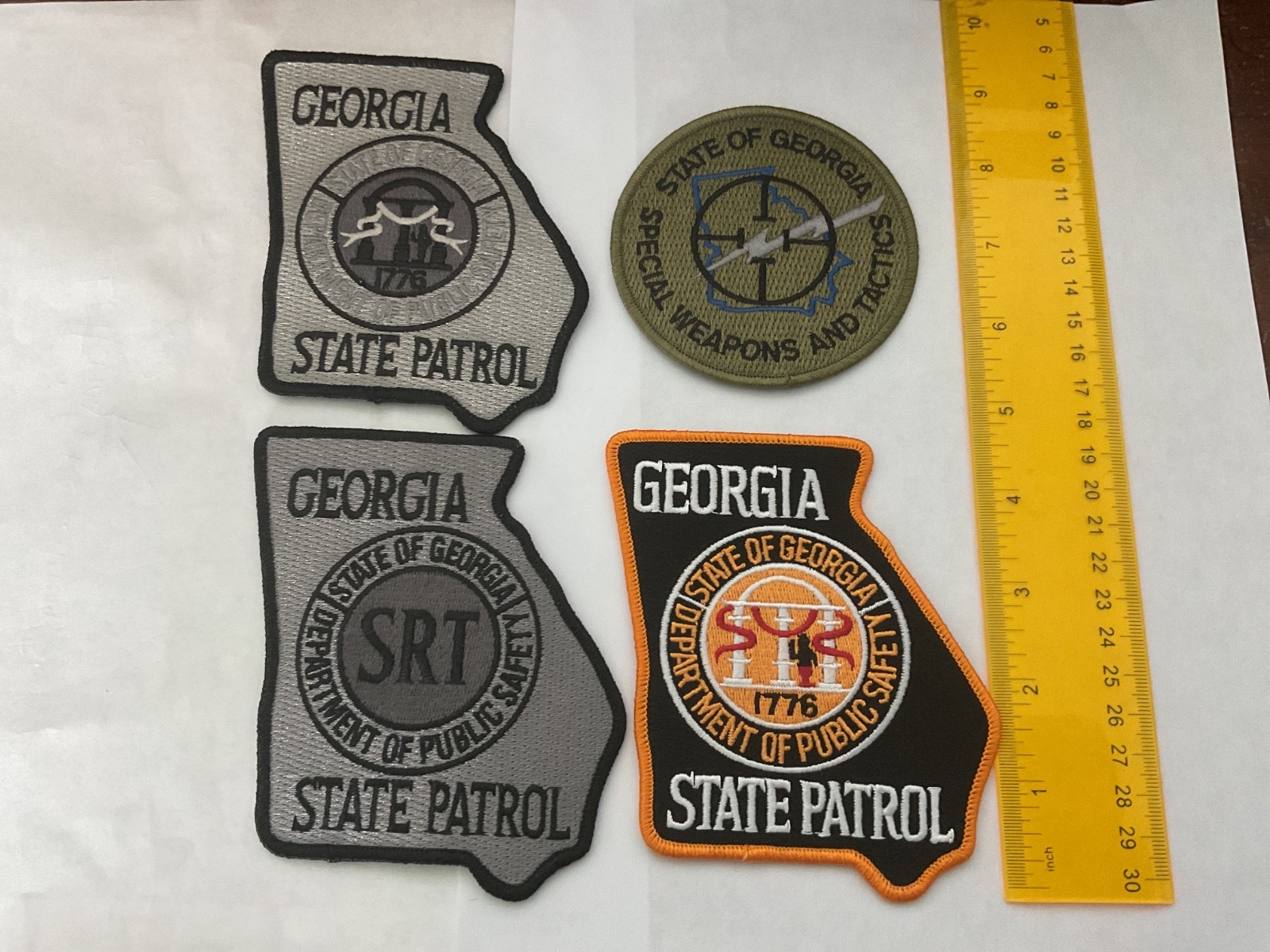 Georgia State Patrol  collectable patch Set SRT and Regular 4 Patches New