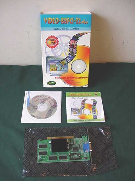 NEW JATON Nvidia VIDEO-88-PCI-32plus GRAPHIC VIDEO CARD TNT-2/M64-32MB 82088PCI