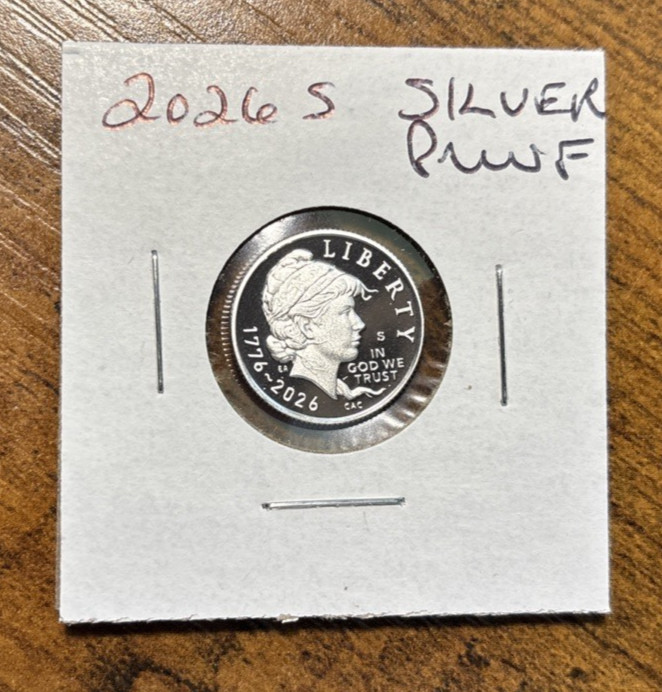 IN STOCK 2026 S SILVER (99.9%) PROOF EMERGING LIBERTY Dime SEMIQUINCENTENNAIL