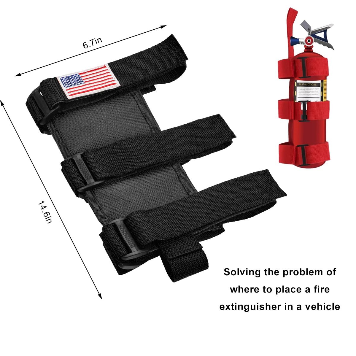 Roll Bar Fire Extinguisher Holder Adjustable Mount Bracket for Car Truck