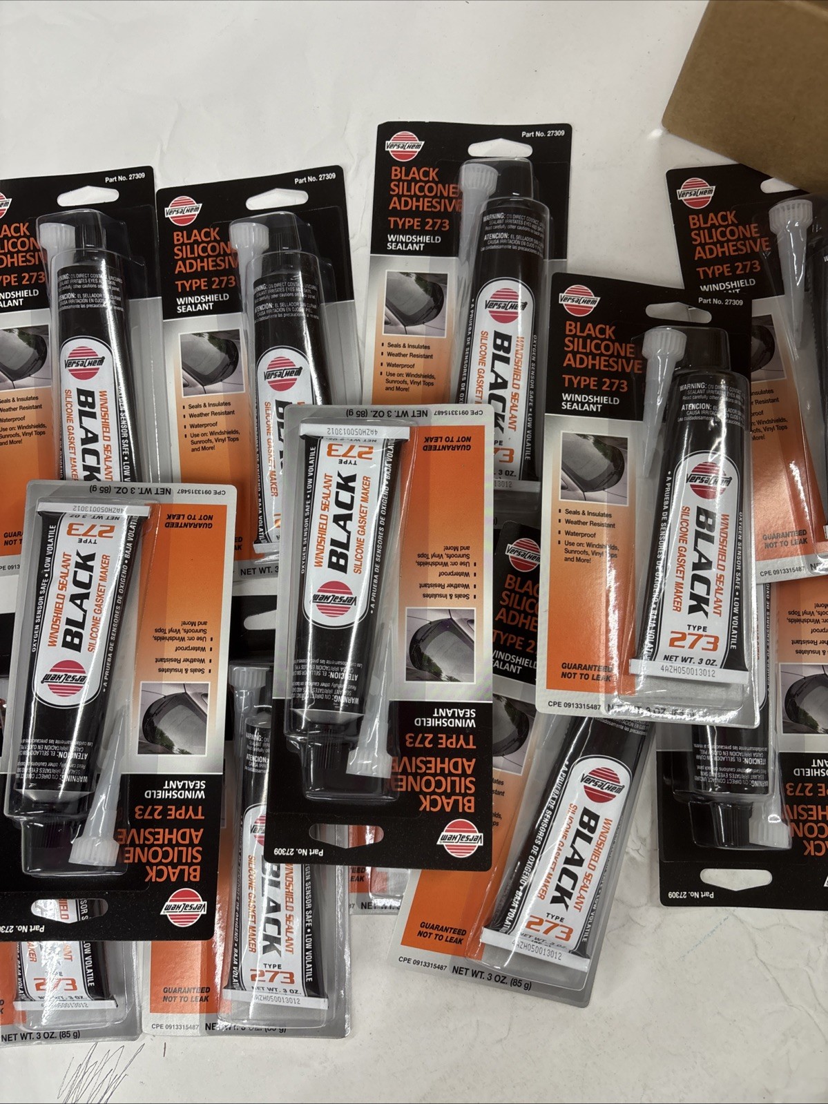 2 Pack Versachem Black Windshield Sealant Silicone Gasket Maker 3 oz Type 273