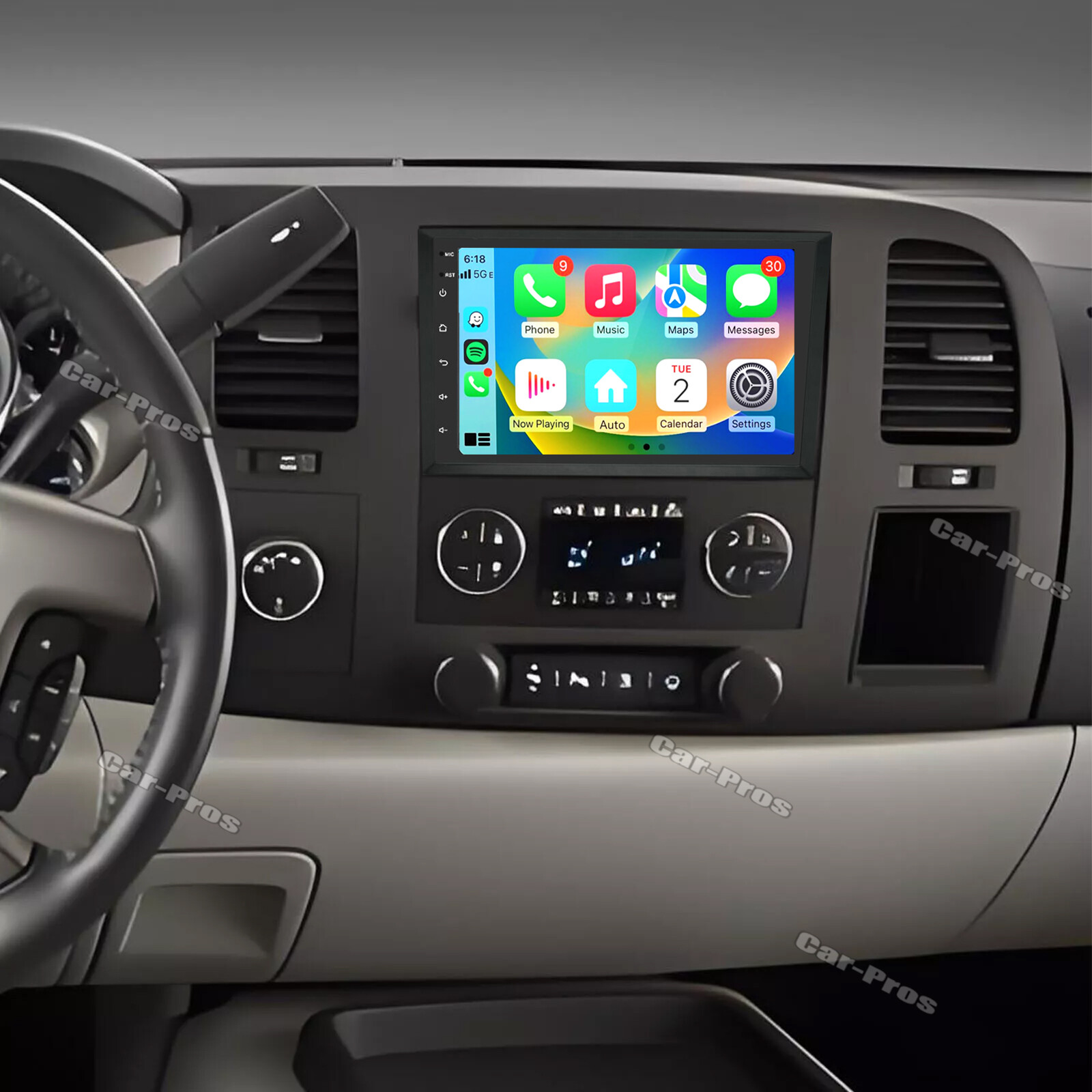 Apple CarPlay For 2007-2013 GMC Sierra 1500 2500HD 3500 Car Stereo Radio GPS BT