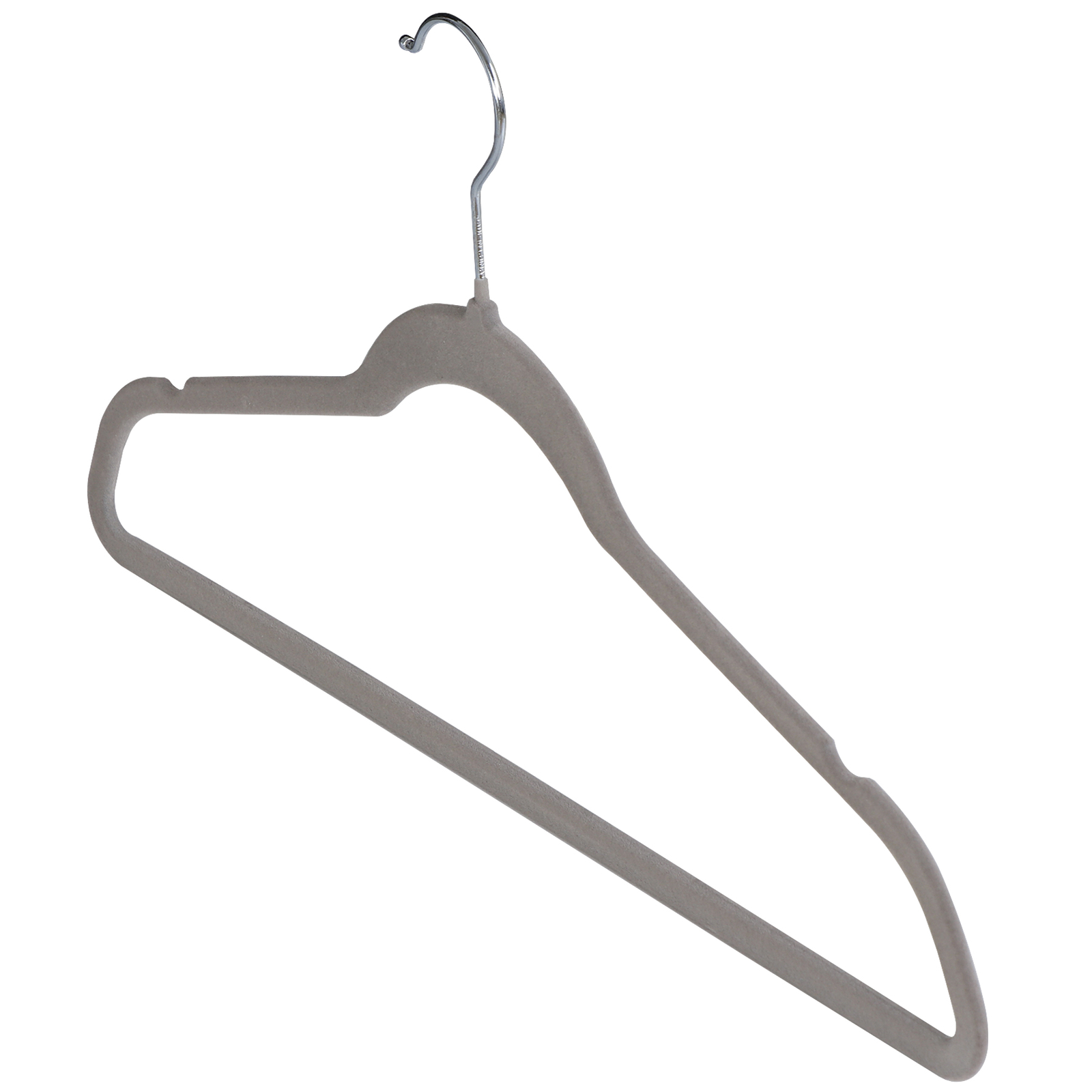 100PCS Grey Velvet Hangers Non-Slip Clothes Hangers Premium 360° Swivel Hook