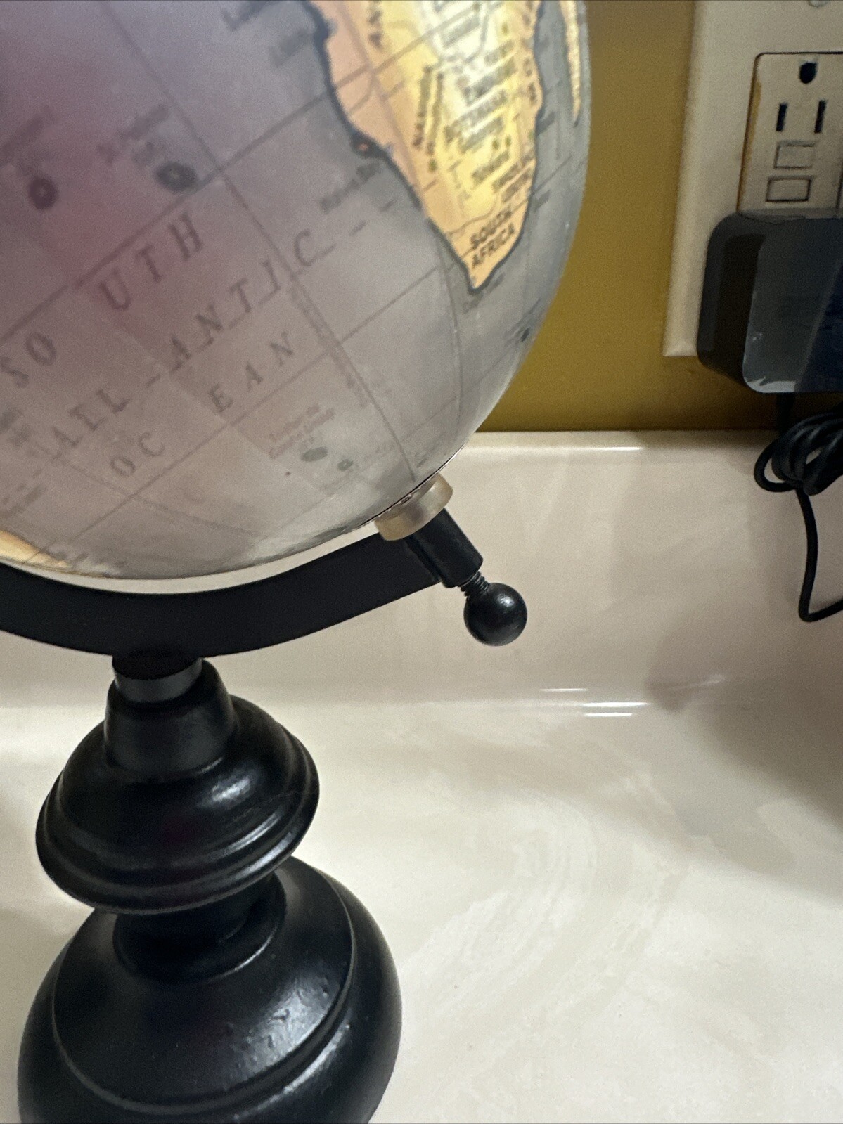 Decorative Tabletop Globe And Tabletop Clock Set