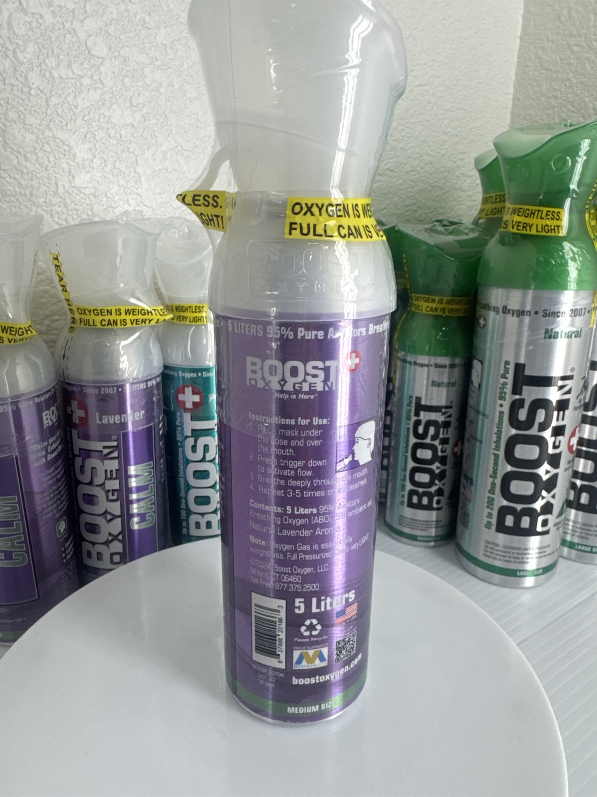 Boost Oxygen Energy Calm Lavender 5 Liter Canister Respiratory