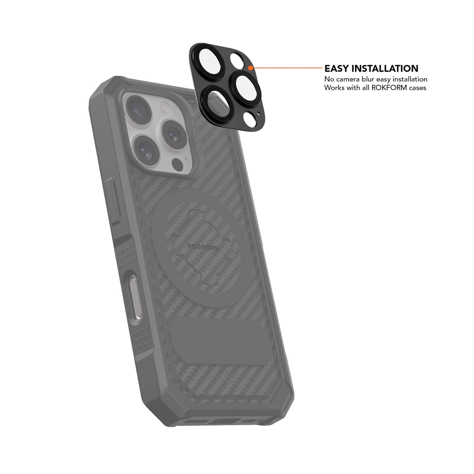 RokForm iPhone 16 Pro Max Camera Lens Protector SMUDGE-FREE Scratch Resistant